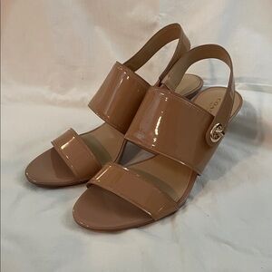 Coach Women's Nude Patent Sandals, SZ 10, New!